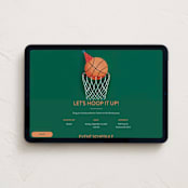 "Swishing You a Happy Birthday" - Online Kids Birthday Invitations in Jungle by Becky Nimoy - Desktop layout