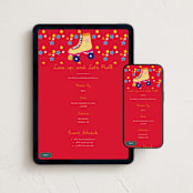 "Skate Date" - Online Kids Birthday Invitations in Ruby by Krista Messer - Mobile + desktop layout