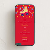 "Skate Date" - Online Kids Birthday Invitations in Ruby by Krista Messer - Mobile layout