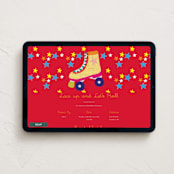 "Skate Date" - Online Kids Birthday Invitations in Ruby by Krista Messer - Desktop layout