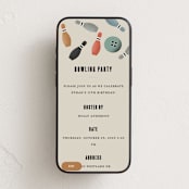 "Bowling party" - Online Kids Birthday Invitations in Vintage by Maja Cunningham - Mobile layout