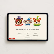 "A Birthday Circus" - Online Kids Birthday Invitations in Bold by Namibear Art Studio - Desktop layout