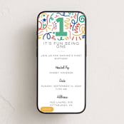 "One is Fun" - Online Kids Birthday Invitations in Cotton by Kinsey Havener - Mobile layout