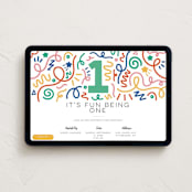 "One is Fun" - Online Kids Birthday Invitations in Cotton by Kinsey Havener - Desktop layout