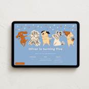 "Pawsome" - Online Kids Birthday Invitations in Pupsicles by Vivian Yiwing - Desktop layout