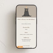 "Beary First" - Online Kids Birthday Invitations in Mocha by Adelyn T. - Mobile layout
