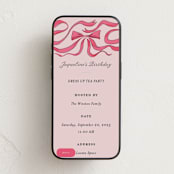 "Flowing Bow" - Online Kids Birthday Invitations in Petal by Becky Nimoy - Mobile layout