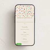 "Colorful Confetti" - Online Kids Birthday Invitations in Colorpop by Stephanie Heinrich Godbout - Mobile layout