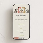 "Dog party" - Online Kids Birthday Invitations in Marshmallow by Anequ Studio - Mobile layout