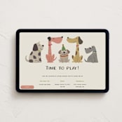 "Dog party" - Online Kids Birthday Invitations in Marshmallow by Anequ Studio - Desktop layout