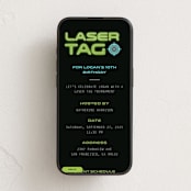 "Laser Tag Party Invitation" - Online Kids Birthday Invitations in Galaxy by Stacy Maalouf - Mobile layout