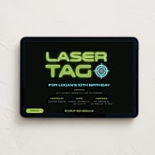 "Laser Tag Party Invitation" - Online Kids Birthday Invitations in Galaxy by Stacy Maalouf - Desktop layout