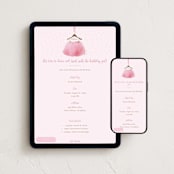 "little ballerina" - Online Kids Birthday Invitations in Carnation by Kanika Mathur - Mobile + desktop layout