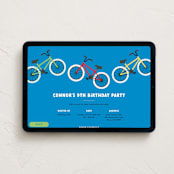 "Bike Ride" - Online Kids Birthday Invitations in Sky by Kacey Kendrick Wagner - Desktop layout