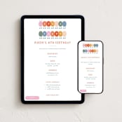 "Caterpillar" - Online Kids Birthday Invitations in Bubblegum by Elif Sahin - Mobile + desktop layout