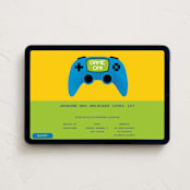 "Game On" - Online Kids Birthday Invitations in Pool by Claudia Orengo - Desktop layout