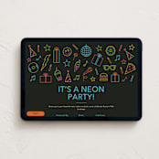 "Neon Party" - Online Kids Birthday Invitations in Candy by Brandy Folse - Desktop layout
