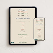 "congrats wave" - Online Party Invitations in Cream by Amy Kross - Mobile + desktop layout