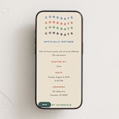 "congrats wave" - Online Party Invitations in Cream by Amy Kross - Mobile layout