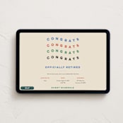 "congrats wave" - Online Party Invitations in Cream by Amy Kross - Desktop layout