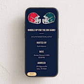 "Ready for Football" - Online Party Invitations in Navy by Nathan Poland - Mobile layout
