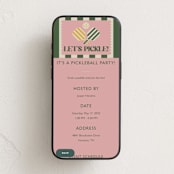 "Vintage Pickle" - Online Party Invitations in Avocado by Vera Lim - Mobile layout