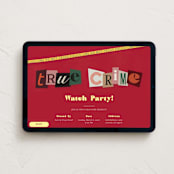 "true crime" - Online Party Invitations in Blood by Deborah Chou - Desktop layout