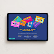 "Back to the 80s mixtape" - Online Party Invitations in Electric Indigo by Elisa Lara Campos - Desktop layout