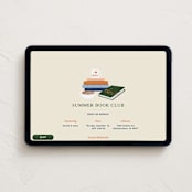 "Book Club" - Online Party Invitations in Cream by Becky Nimoy - Desktop layout