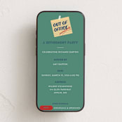 "out of office, permanently" - Online Party Invitations in Grass by clearlytangled studio - Mobile layout