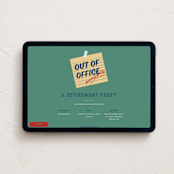 "out of office, permanently" - Online Party Invitations in Grass by clearlytangled studio - Desktop layout