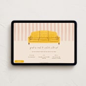"Sofa" - Online Party Invitations in Lemon by Claudia Orengo - Desktop layout