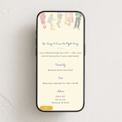 "Sip, Sway, Groove the Night Away!" - Online Party Invitations in Ivory by Sarah Rosenthal - Mobile layout