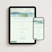 "Meadow Lake" - Online Party Invitations in Spearmint by Holly Whitcomb - Mobile + desktop layout