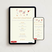"Final Clink, Farewell Drink" - Online Party Invitations in Cherry by Sarah Rosenthal - Mobile + desktop layout