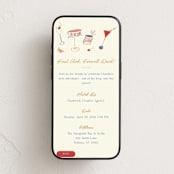 "Final Clink, Farewell Drink" - Online Party Invitations in Cherry by Sarah Rosenthal - Mobile layout