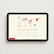"Final Clink, Farewell Drink" - Online Party Invitations in Cherry by Sarah Rosenthal - Desktop layout