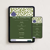 "Planting Roots" - Online Party Invitations in Cream by Leah Swett-Weymouth - Mobile + desktop layout