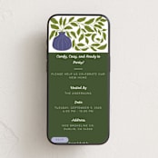 "Planting Roots" - Online Party Invitations in Cream by Leah Swett-Weymouth - Mobile layout