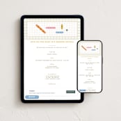 "What will baby be?" - Online Party Invitations in Bubblegum by A Brush With Mel - Mobile + desktop layout