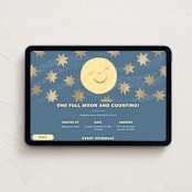 "Full Moon" - Online Religious Milestone Invitations in Midnight by Natalie Rae - Desktop layout
