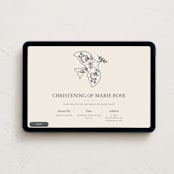 "Floral dove with twig" - Online Religious Milestone Invitations in Sand by Sabrina Niehaus - Desktop layout