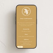 "Holy Confirmation Dove" - Online Religious Milestone Invitations in Butterscotch by Sabrina Niehaus - Mobile layout