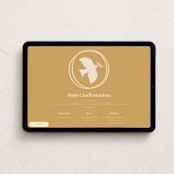 "Holy Confirmation Dove" - Online Religious Milestone Invitations in Butterscotch by Sabrina Niehaus - Desktop layout