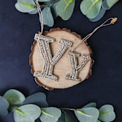 "Personalized Handmade Letter Ornament - Large Y" - Ornaments in silver by Courtney Bedi