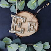 "Personalized Handmade Letter Ornament - Large E" - Ornaments in silver by Courtney Bedi