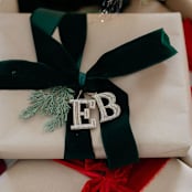 "Personalized Handmade Letter Ornament - Large E" - Ornaments in silver by Courtney Bedi