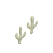 "Cactus Ornaments - Set of 2" - Ornaments in green by Global Goods Partners