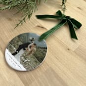 "Personalized Married Photo Ornament" - Ornaments in white by Holly Whitcomb