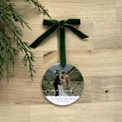 "Personalized Married Photo Ornament" - Ornaments in white by Holly Whitcomb